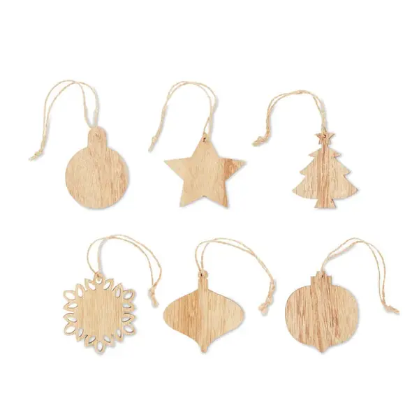 Set de ornamente din lemn Set de ornamente din lemn