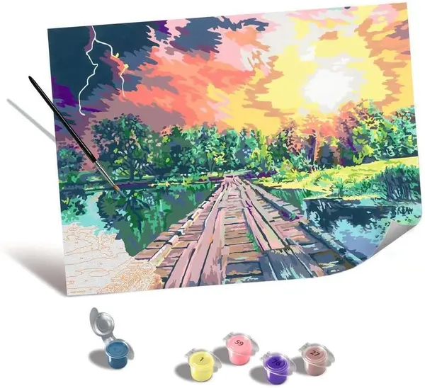 Set de pictură cu numere Ravensburger CreArt - Lumină magică