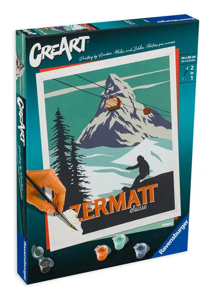 Set de pictură pe număr Ravensburger CreArt - Zermatt, Szwajcaria