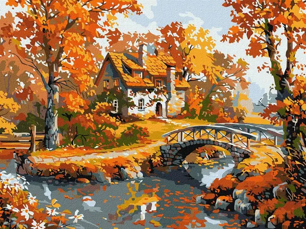 Set de pictură pe numere Ideyka - Idilia dimineții, 30 x 40 cm