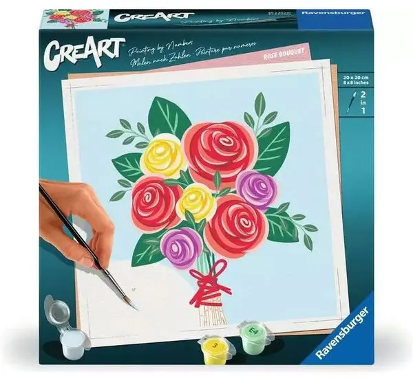 Set de pictură pe numere Ravensburger CreArt - Buchet de trandafiri