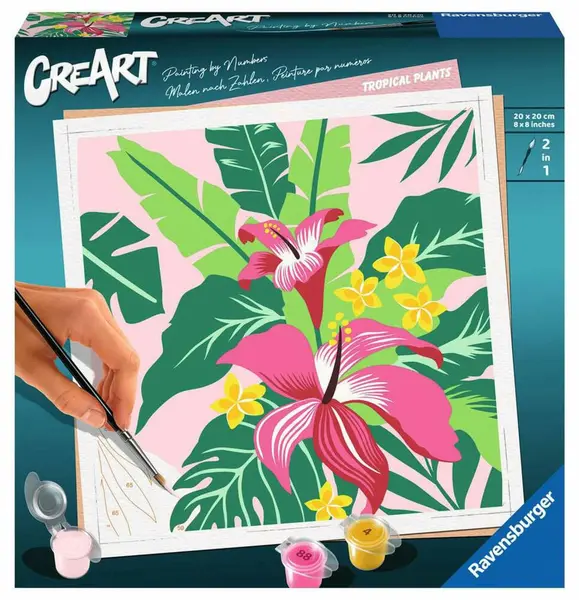 Set de pictură pe numere Ravensburger CreArt - Plante tropicale