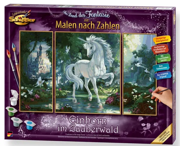 Set de pictură Schipper - Unicorn în grădina magică