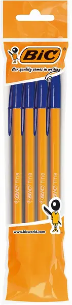 Set de pixuri BIC Orange - 0.8 mm, albastru, 4 buc