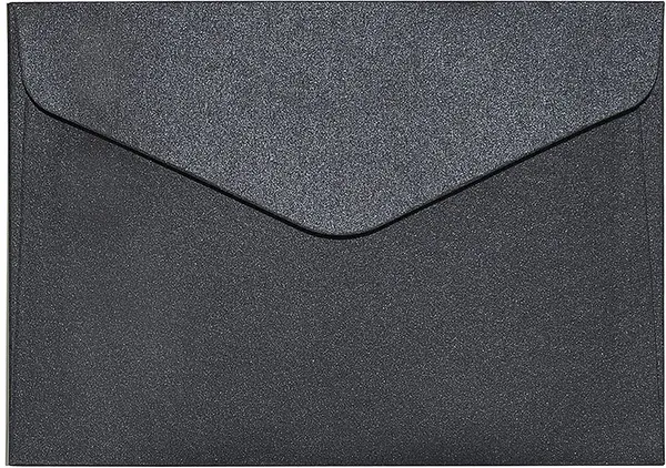 Set de plicuri poștale Galeria Papieru - C6, negru perlat, 10 bucăți