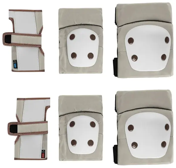 Set de protectie pentru genunchi si coate pentru copii KikkaBoo - Bej