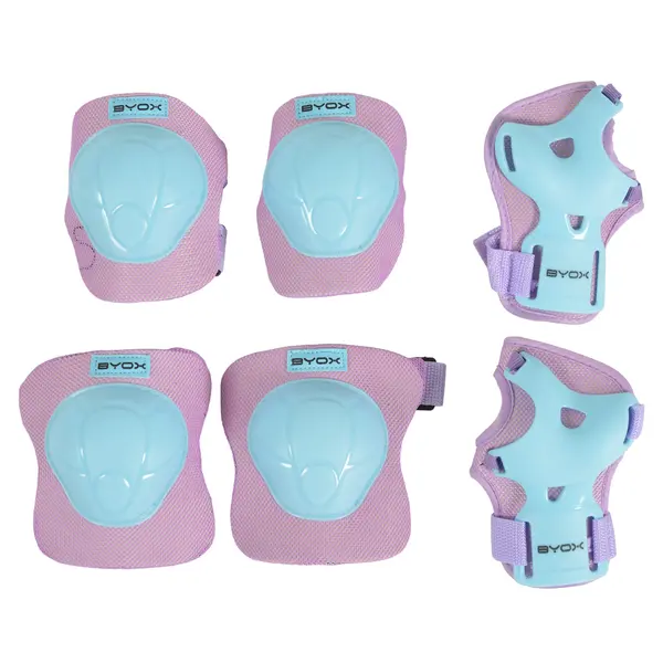 Set de protecții pentru copii Byox - H110 Class A, până la 25 kg, violet.