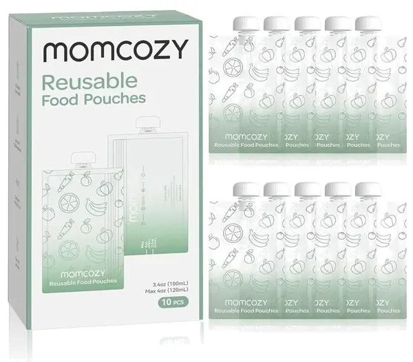 Set de pungi pentru alimente Momcozy – reutilizabile, 10 x 200 ml