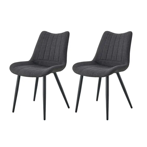 Set De Scaune din textil, antracit