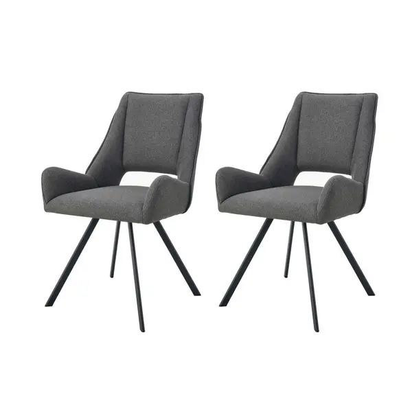 Set De Scaune din textil, antracit
