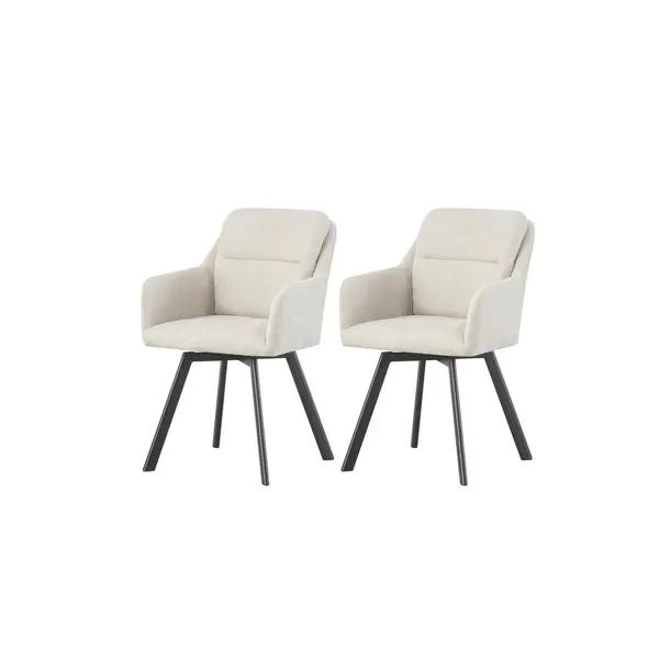 Set De Scaune din textil, crem