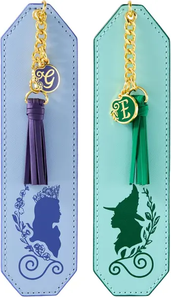 Set de separatoare de cărți The Noble Collection Movies: Wicked - Glinda and Elphaba (Green & Blue)