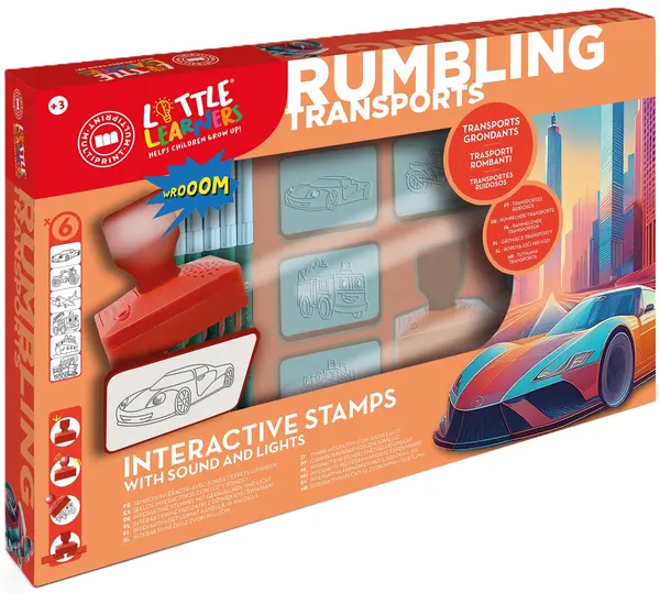 Set de ștampile Multiprint Transports - 6 buc.cu efect sonor
