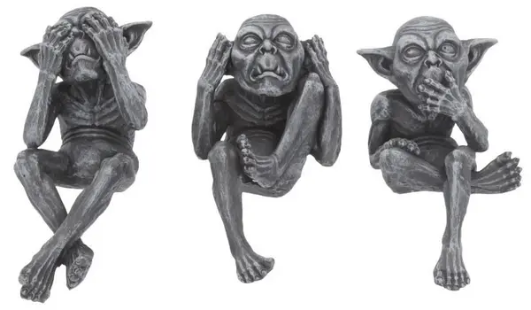 Set de statuete Nemesis Now Adult: Humor - Three Wise Goblins, 12 cm