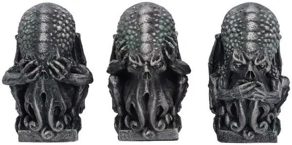 Set de statuete Nemesis Now Books: Cthulhu - Three Wise Cthulhu, 7 cm