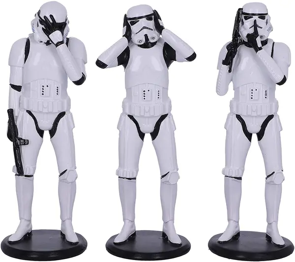 Set de statuete Nemesis Now Star Wars: Original Stormtrooper - Three Wise Stormtroopers, 14 cm