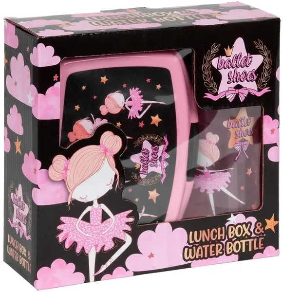 Set de sticlă și cutie cu alimente Derform Ballerina 12