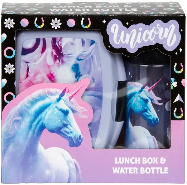 Set de sticlă și cutie cu alimente Derform Unicorn 15