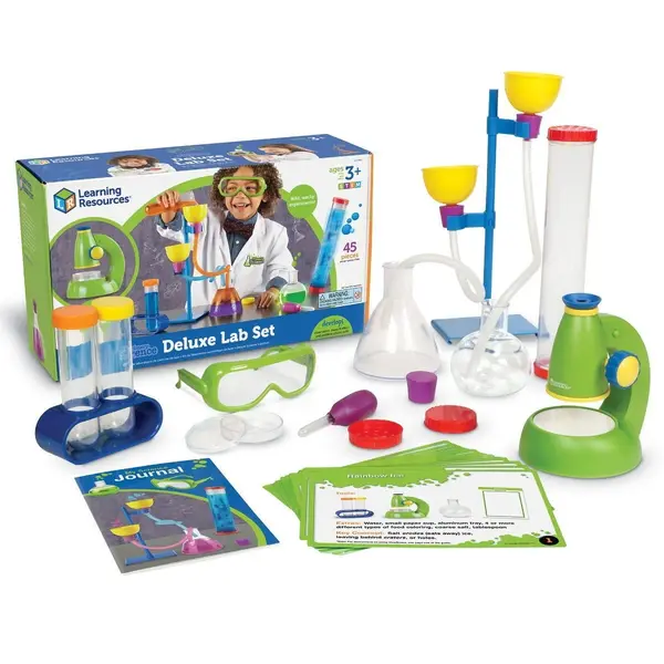Set de stiinta primar Deluxe cu microscop