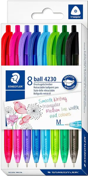 Set de stilouri Staedtler 423 - 8 bucati, colorate
