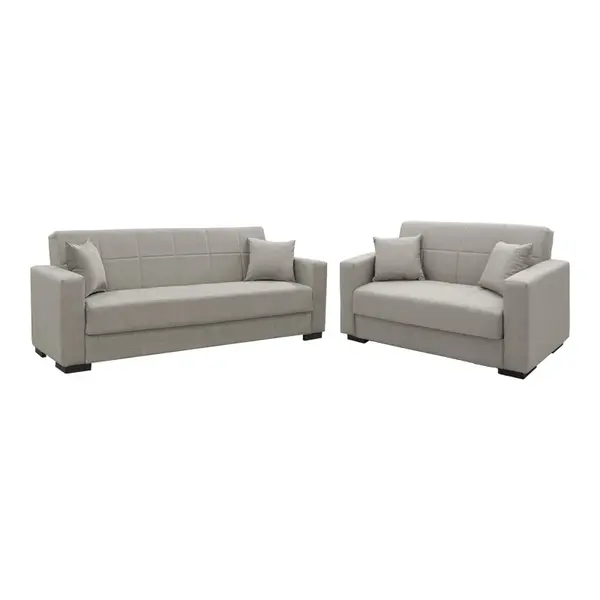Set de sufragerie 2 piese Vox, Gri deschisa, 83x214 cm