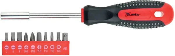 Set de șurubelnițe și biți MTX - Fusion, 11 piese, oțel CrV