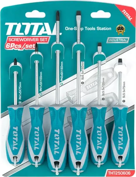 Set de șurubelnițe TOTAL - SL, PH, CrV, 6 piese