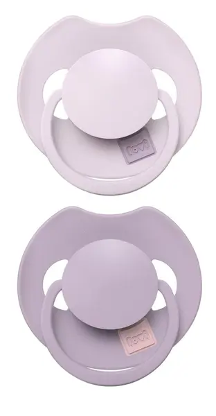 Set de suzete din silicon Lovi - Prime, 18 luni+, 2 bucăți, liliac