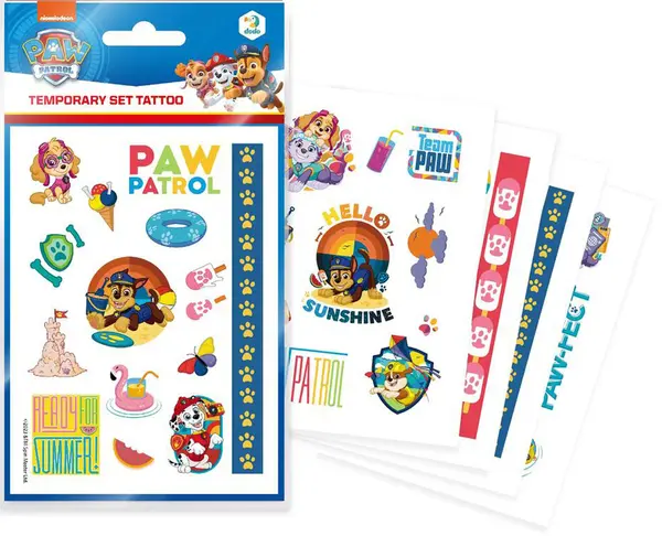 Set de tatuaje temporare Dodo - Paw Patrol, Ready For Summer