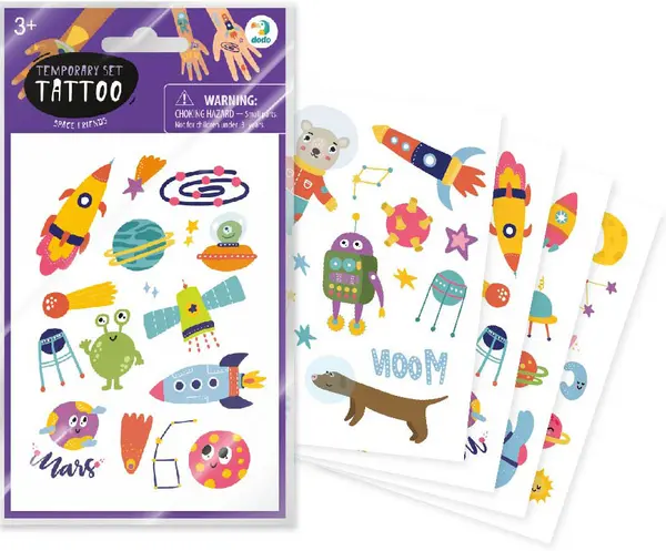 Set de tatuaje temporare Dodo - Space Friends