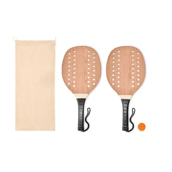 Set de tenis plaja din lemn Set de tenis plaja din lemn