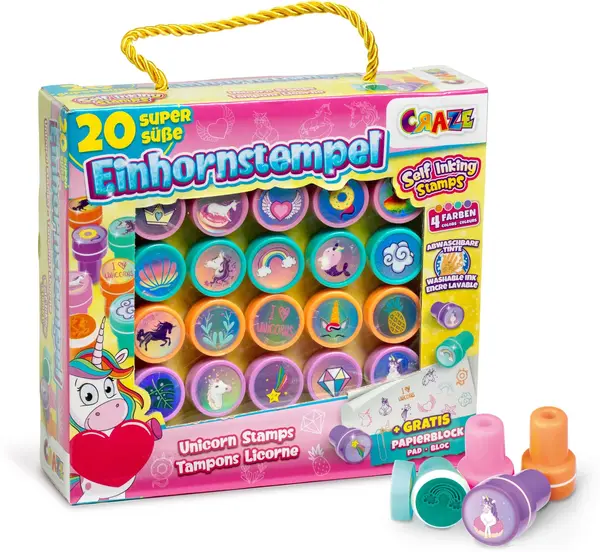 Set de timbre pentru copii Craze - Unicorni multicolori