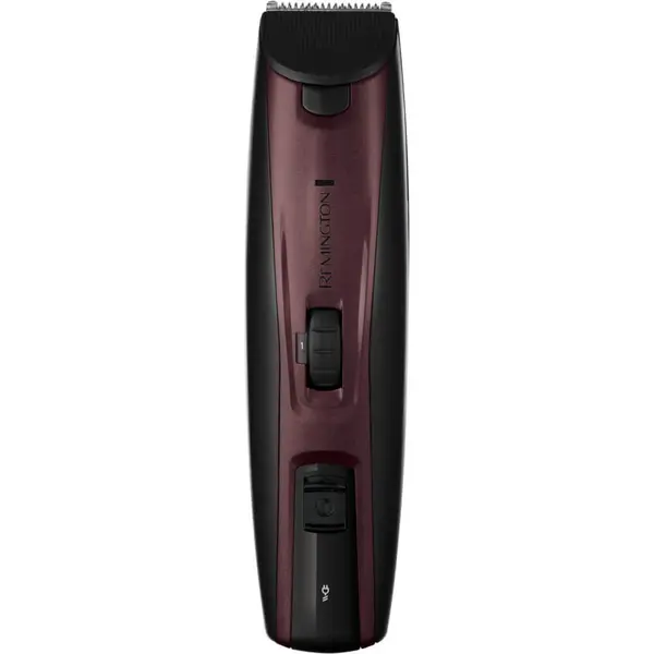 Set de tuns barba Remington Beard Kit MB4047, Lame din Titan cu autoascutire, Trimmer incorporat, 3 piepteni, Husa, Negru/Maro