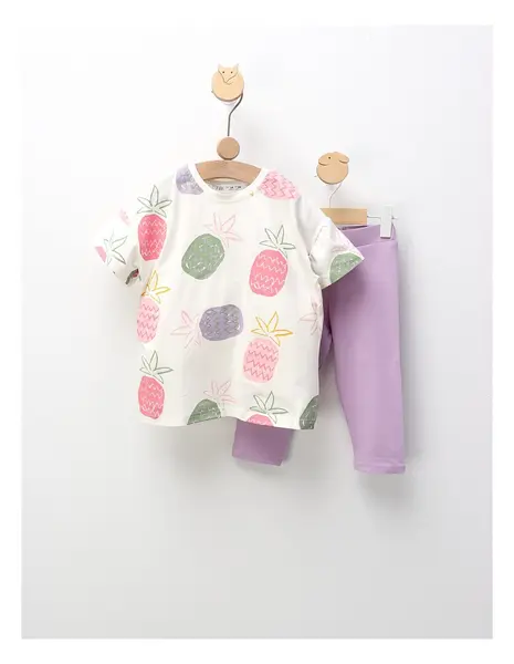 Set de vara, Ananas, cu mov