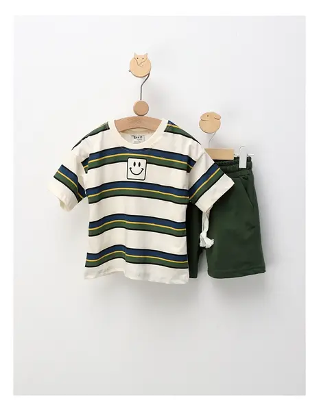 Set de vara, Smiley Face, cu verde