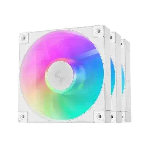 Set de ventilatoare DeepCool FD12, RGB, 120mm, 2050 RPM, 3 bucati (Alb)