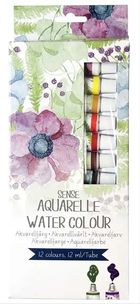 Set de vopsele acuarelă Sense - 12 bucăți, în tuburi