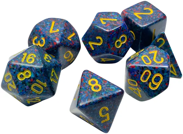 Set de zaruri Chessex Speckled Twilight Polyhedral (7 buc.)