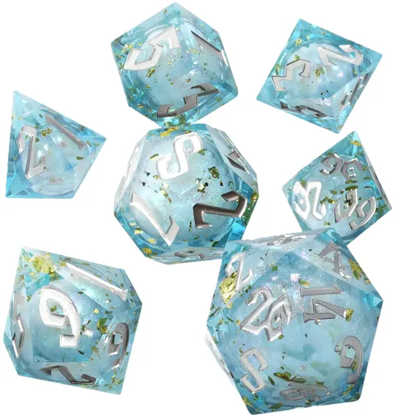 Set de zaruri GlassStaff - Liquid Core RPG Dice Set, Flux Fortune (7 buc.)