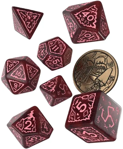 Set de zaruri Q-Workshop - The Witcher: Crones - Set de zaruri Whispess (8 buc.)
