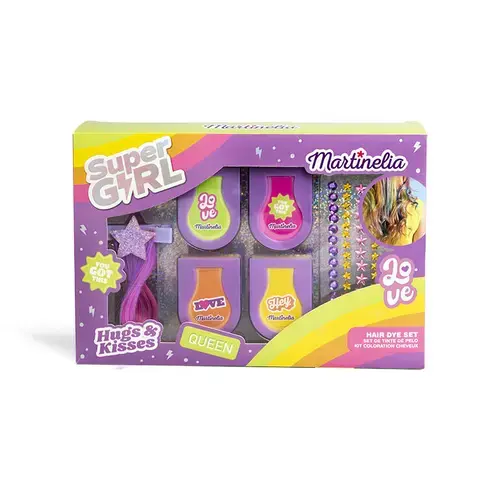Set decorare par pentru copii Martinelia, Super Girl, 3 piese, Multicolor