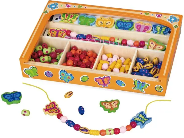 Set din lemn Viga - Puzzle-uri într-o cutie, Fluturi