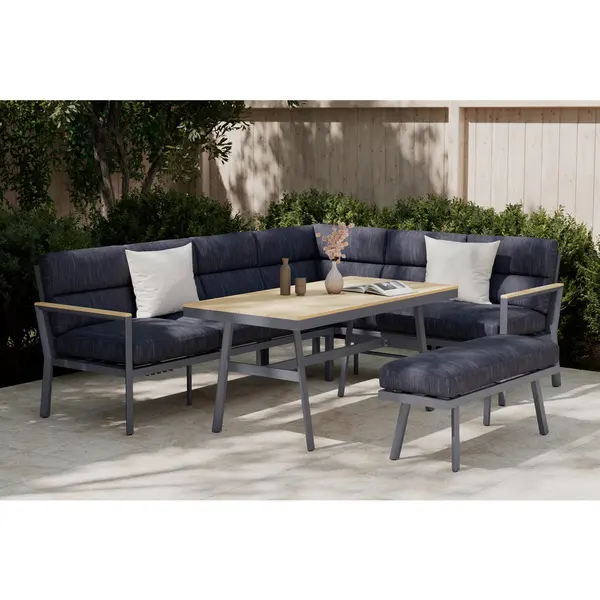 Set Dining Lounge 4 piese 242,5/182 cm