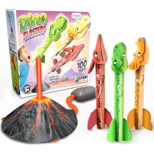 Set Dino Blasters, 100% Activare prin Saritura, Rachete din Spuma pentru Copii 3 - Default Title