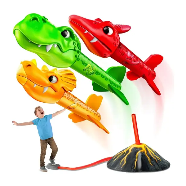 Set Dino Blasters, 100% Activare prin Saritura, Rachete din Spuma pentru Copii 3 - Default Title