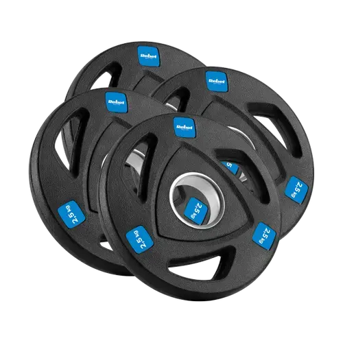 Set discuri olimpice Rebel Active RBA-2108, 4 x2.5kg, 20cm (Negru)