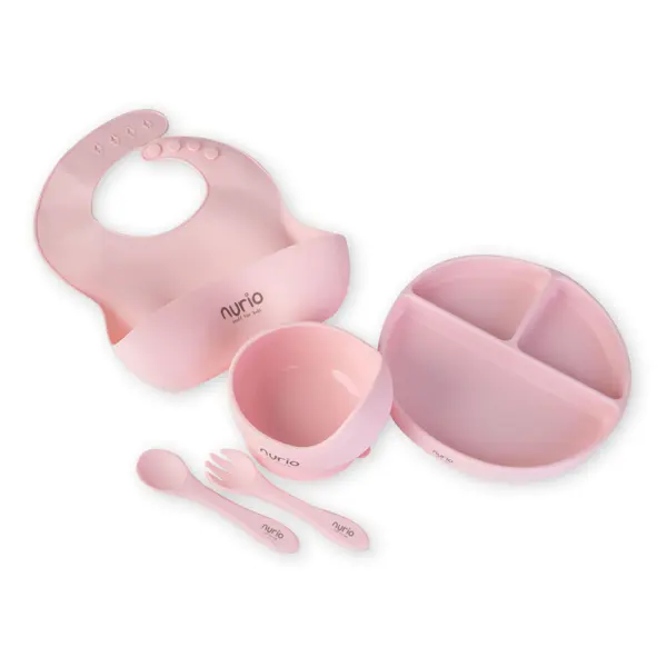 Set Diversificare Din Silicon Nurio , 5 Piese, Roz
