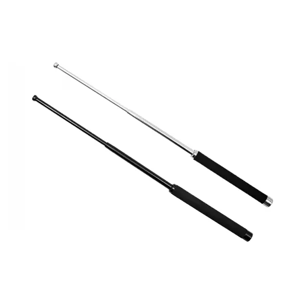 Set doua bastoane telescopice pliabile, DEPOX , 51 cm, maner antiderapant, argintiu negru