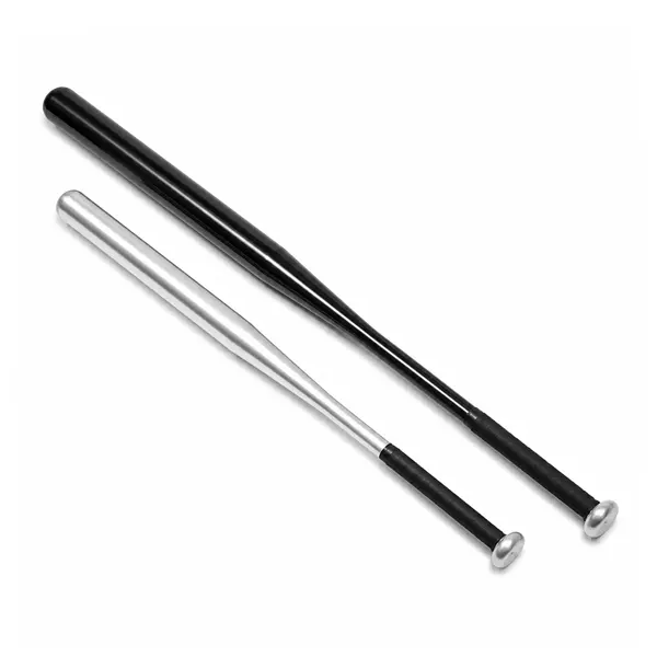 Set doua bate de baseball DEPOX , lanterna led integrata, aluminiu, 63 cm 80 cm, argintiu negru