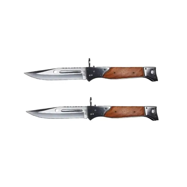 Set doua briceaguri de vanatoare, AK-47 Assault, 34 cm, teaca inclusa, maro